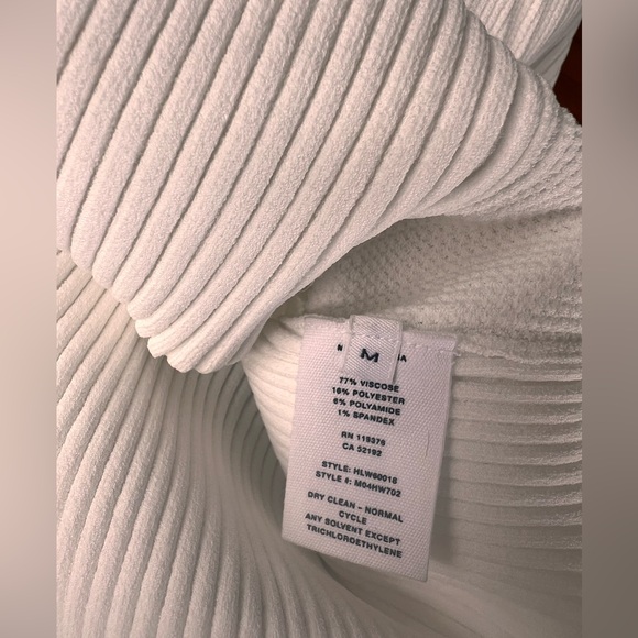 NWT $395 Helmut Lang White Eyelet Bra Ribbed Dress Size M - Picture 10 of 13